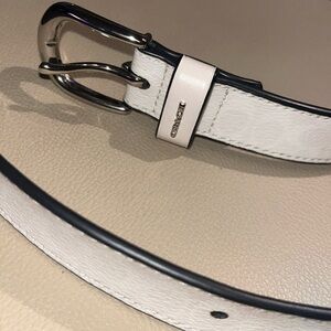 Coach belt white